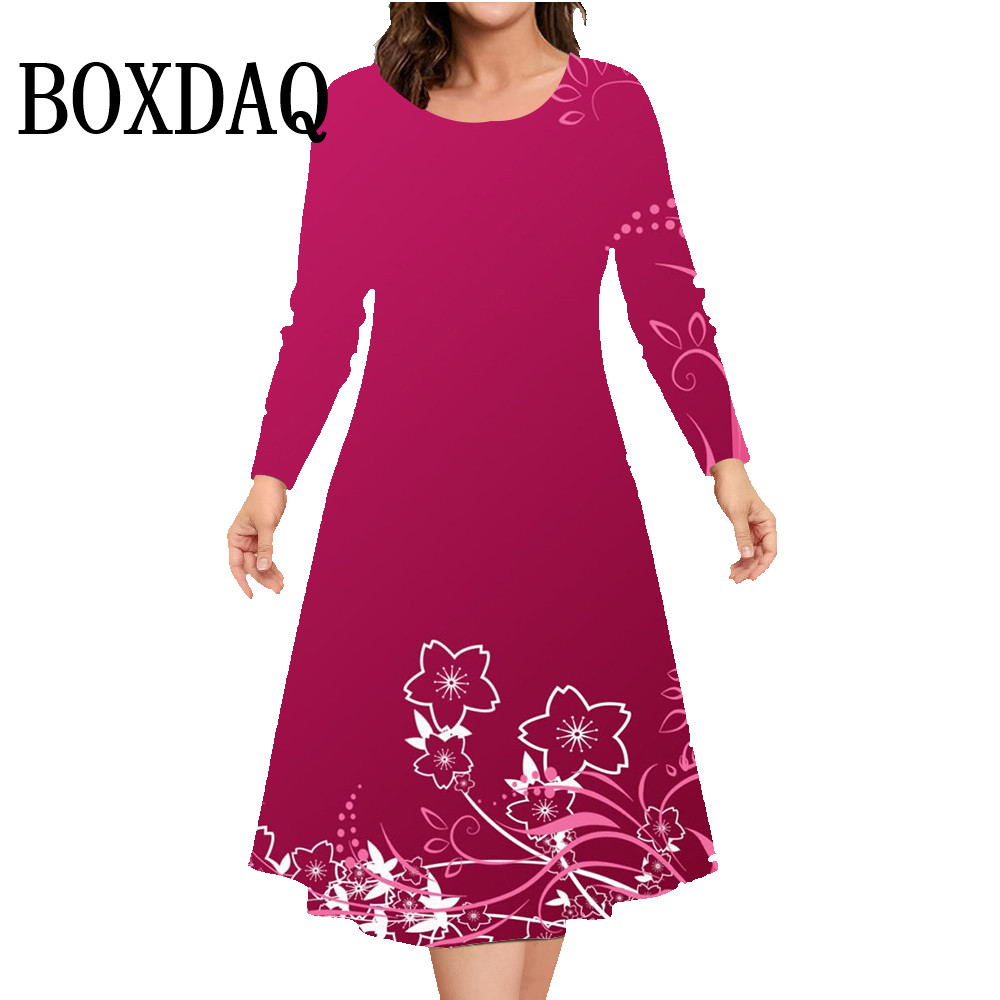 Winter Clothing For Plus Size Women - Autumn Winter Long Sleeve Dress Women