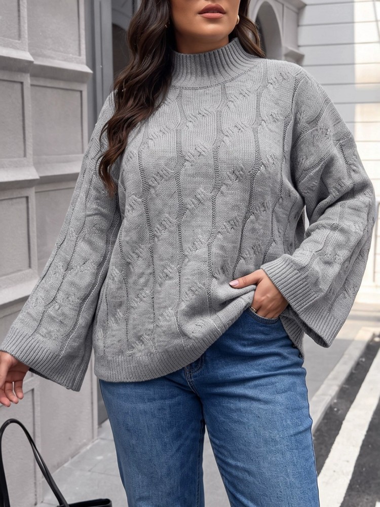 Winter Clothing For Plus Size Women - Women's Plus Size Casual Knitted Winter