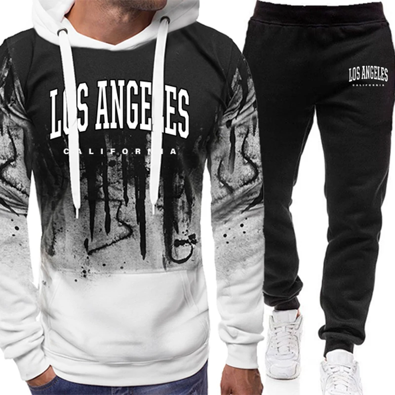 Winter Clothing For - Fashion Men's Tracksuit Print Casual Splashed
