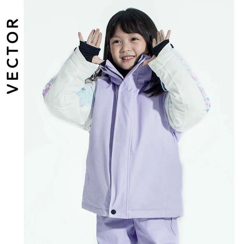 Winter Clothing Vector - Children's Snowwear Outdoor Waterproof and Windproof