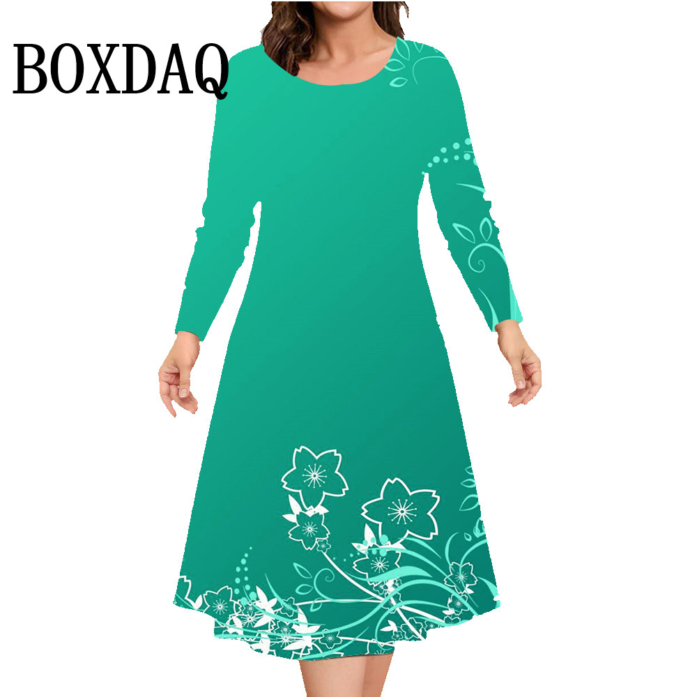 Autumn Winter Long Sleeve Dres - огляд і ціна Winter Clothing For Plus Size Women