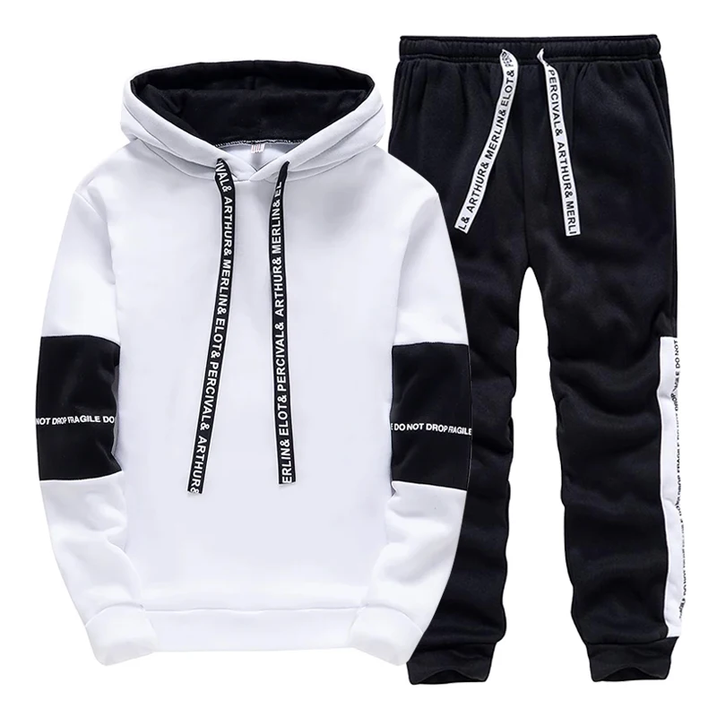 Black White Men's Tracksuit Fa - огляд і ціна Winter Clothing For