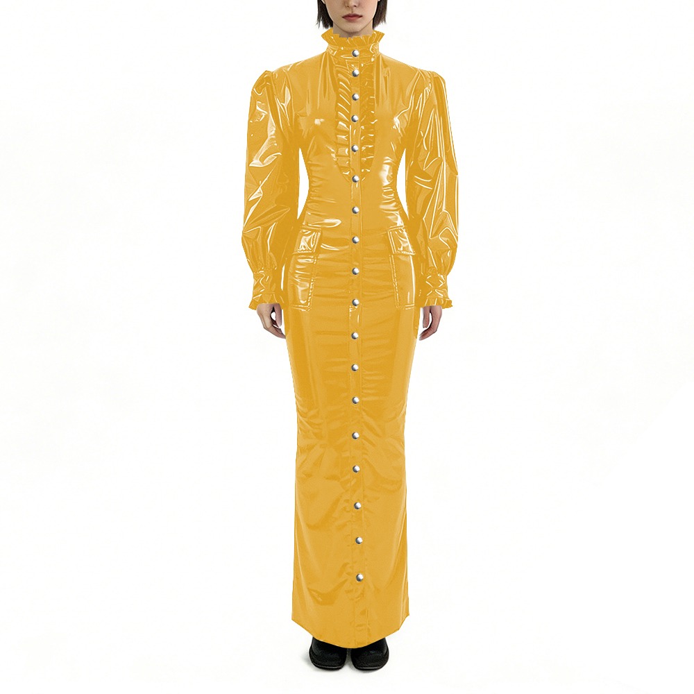 Glossy PVC Long Pencil Dress P - огляд і ціна Winter Clothing For Plus Size Women
