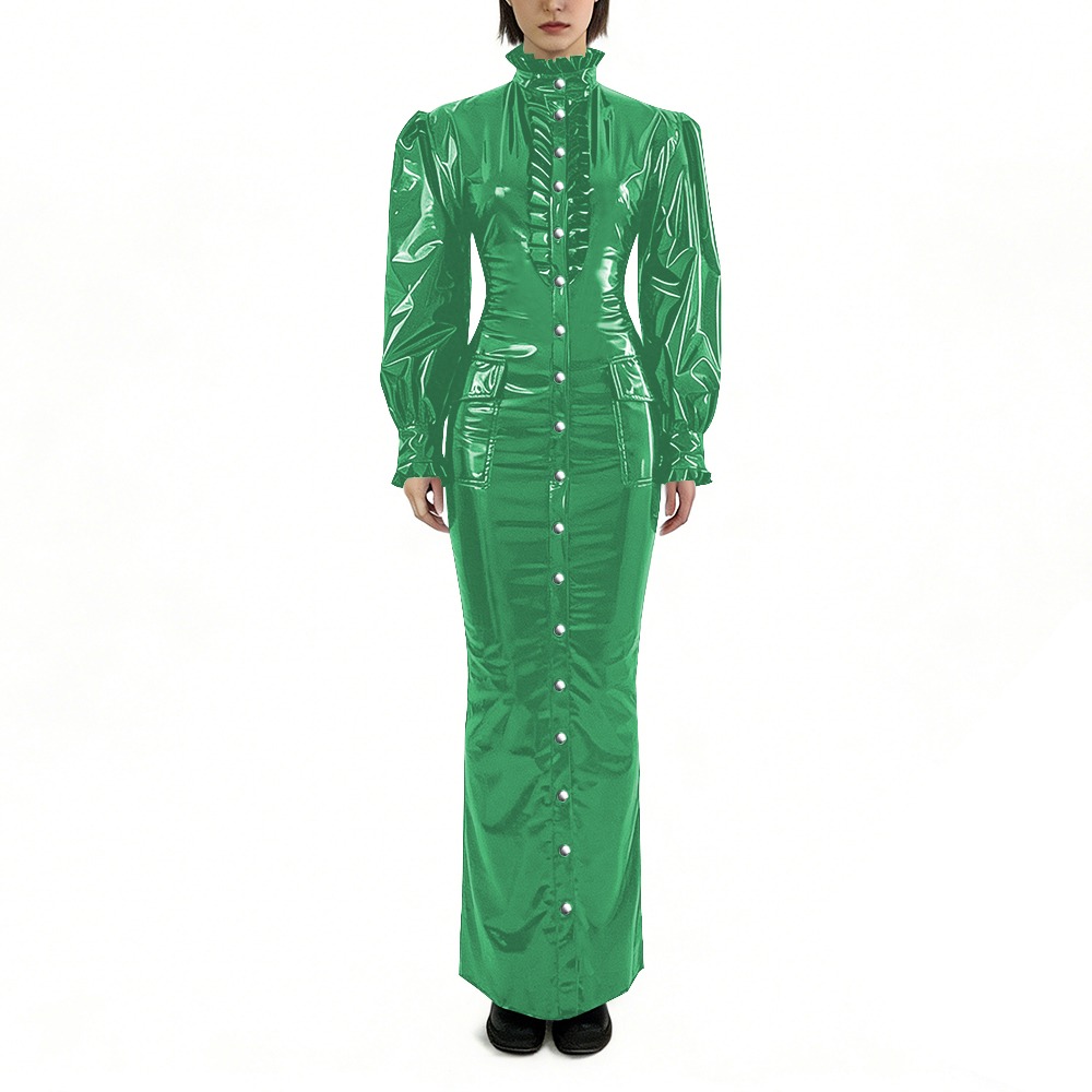 Glossy PVC Long Pencil Dress P - огляд і ціна Winter Clothing For Plus Size Women