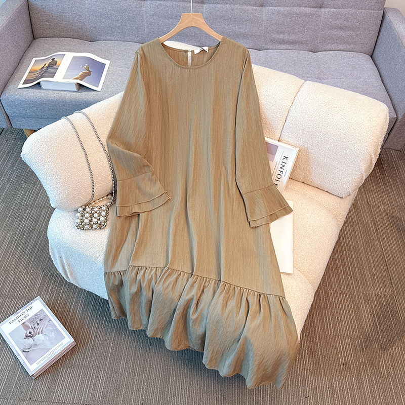 Elegant Vintage O-neck solid l - огляд і ціна Winter Clothing For Plus Size Women
