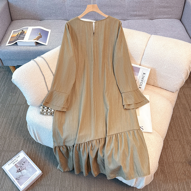 Elegant Vintage O-neck solid l - огляд і ціна Winter Clothing For Plus Size Women