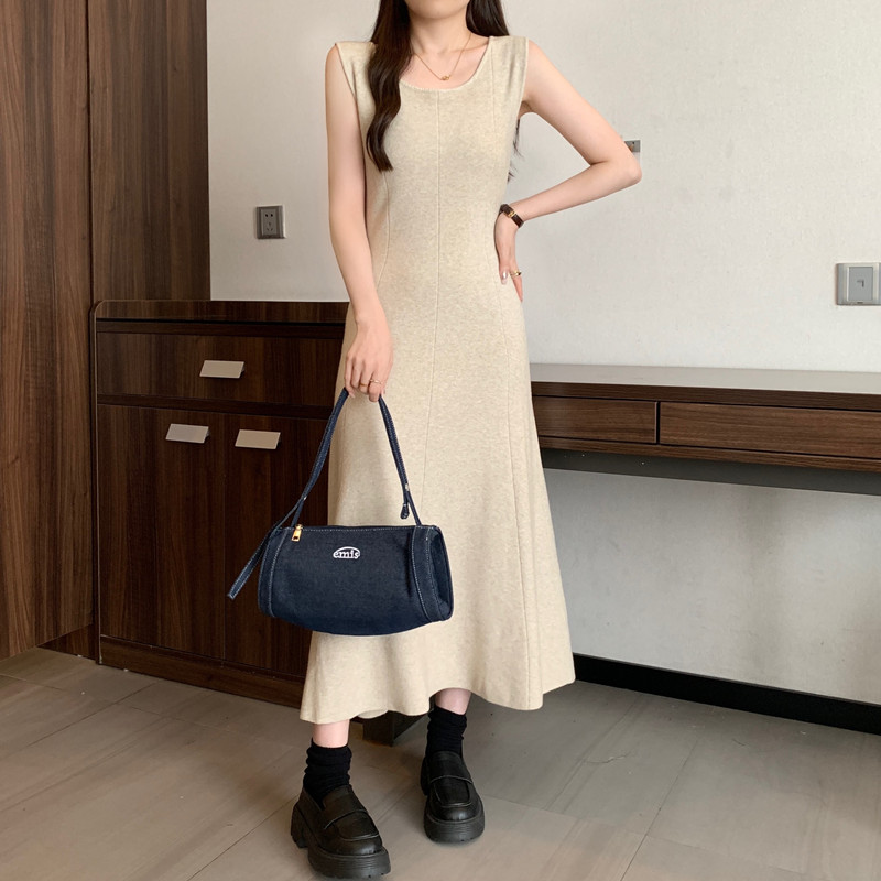 Elegant solid  sleeveless Knit - огляд і ціна Winter Clothing For Plus Size Women
